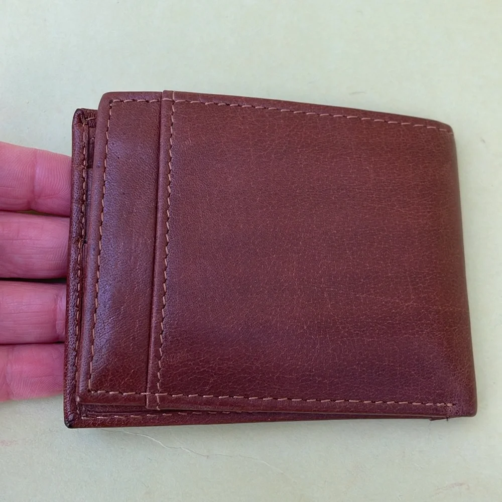 Light brown Alpino Swiss leather wallet/card holder